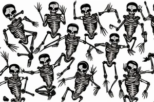 Skeleton dancing tattoo idea