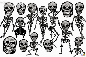 Skeleton dancing tattoo idea