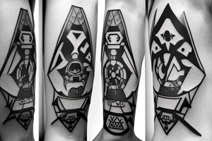 combination of zelda, star wars, banjo kazooie, anaesthesia, linkin park tattoo idea