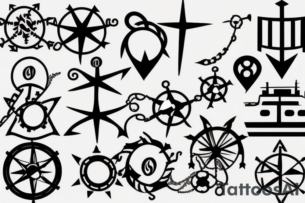 Nautical gps coordinates from wedding tattoo idea