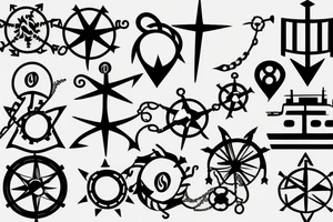 Nautical gps coordinates from wedding tattoo idea