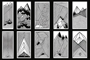 Geometric mountain range tattoo idea
