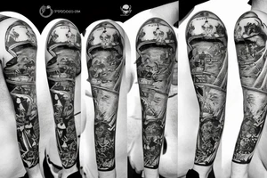 Old pirate map of the of Puerto Rico tattoo idea