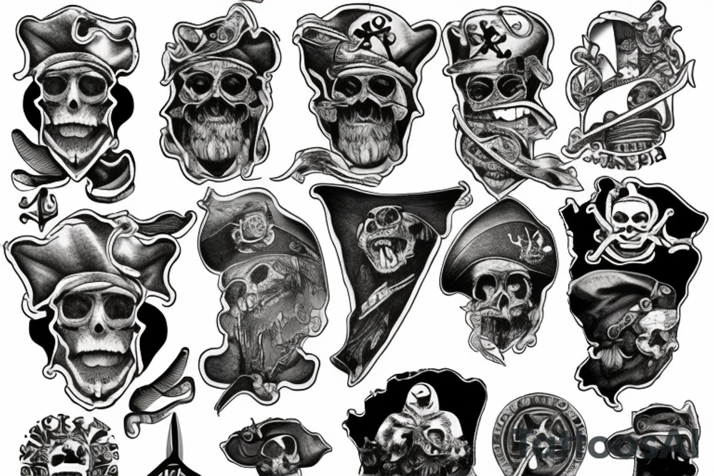 Old pirate map of Puerto Rico tattoo idea