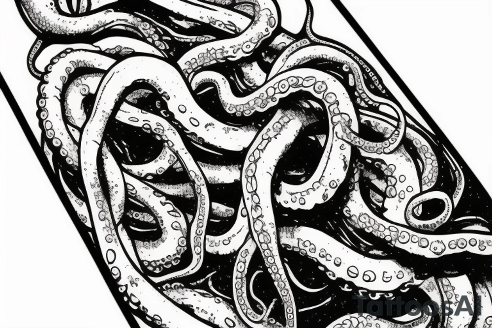 Octopus tentacles going out from an space helmet tattoo idea Octopus tentacles going out from an space helmet tattoo idea