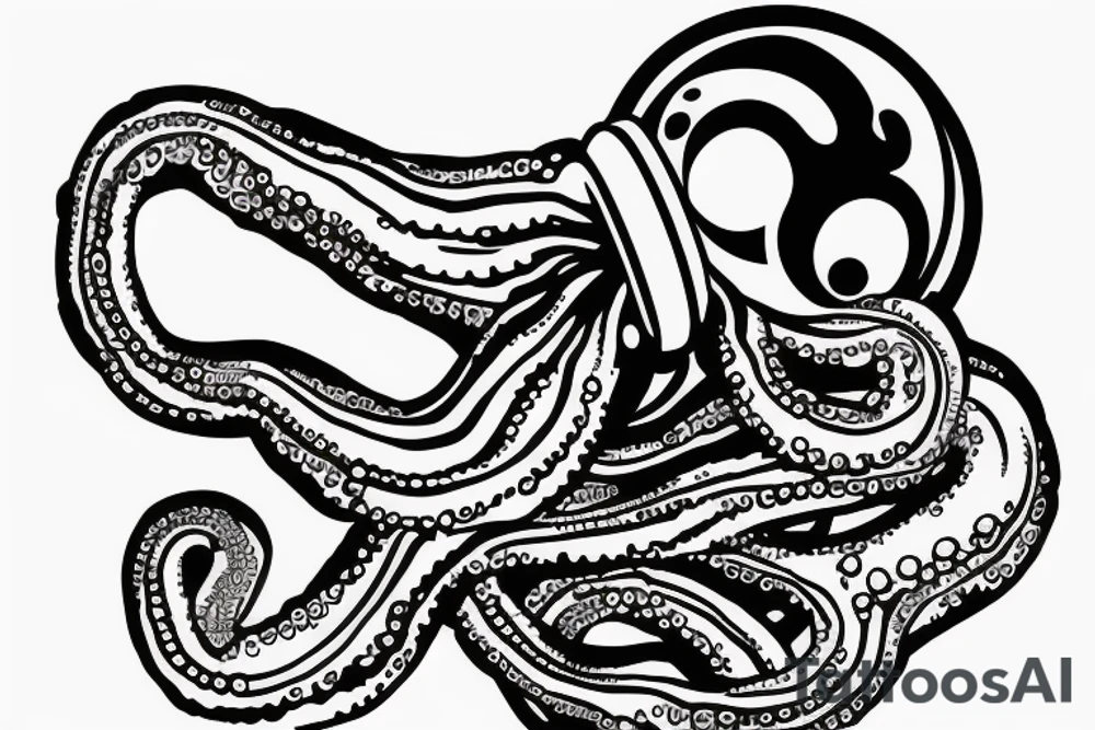 Octopus tentacles going out from an space helmet tattoo idea Octopus tentacles going out from an space helmet tattoo idea