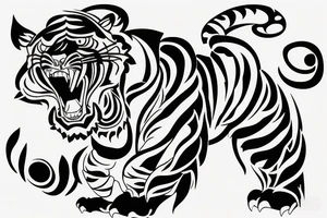 barong tiger tattoo idea