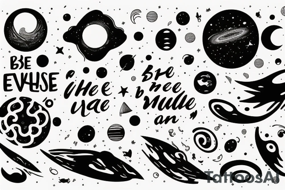 that the universe was made, just to be seen by my eyes tattoo idea
