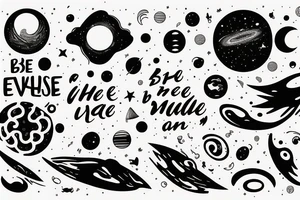 that the universe was made, just to be seen by my eyes tattoo idea