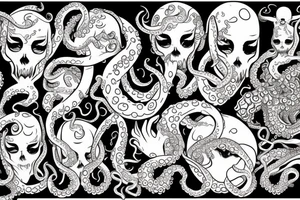 Realistic siren with octopus tattoo idea