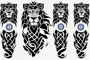 The lion from Chelsea football club logo for a leg sleeve tattoo tattoo idea