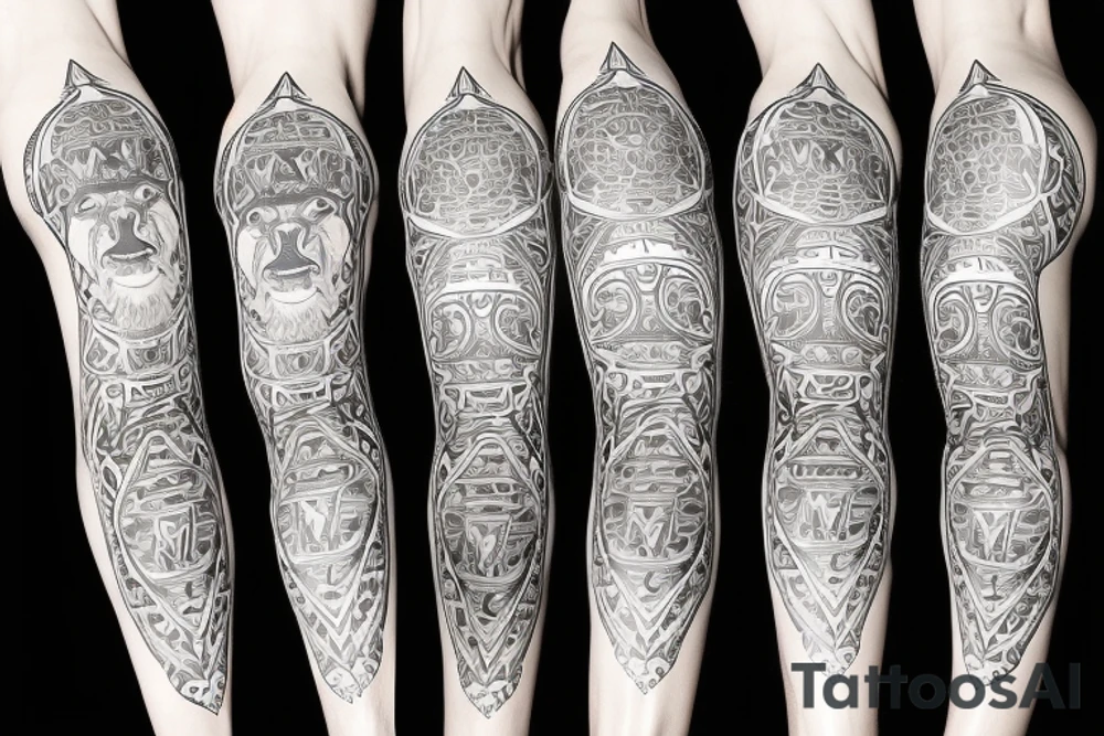 The lion from Chelsea football club logo for a leg sleeve tattoo tattoo idea