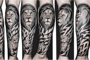 The lion from Chelsea football club logo for a leg sleeve tattoo tattoo idea