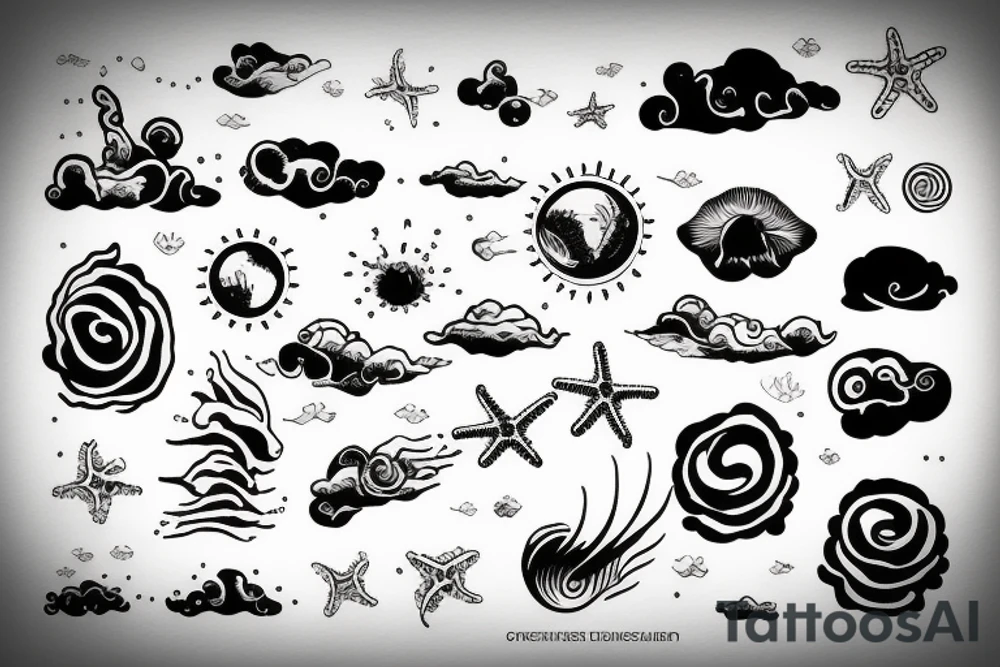 Ocean in the sky tattoo idea
