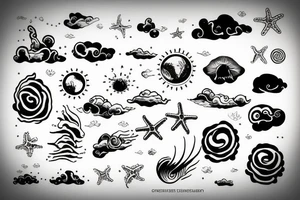 Ocean in the sky tattoo idea