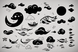 Ocean in the sky tattoo idea