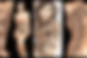 Hot female topless standing in water tattoo idea