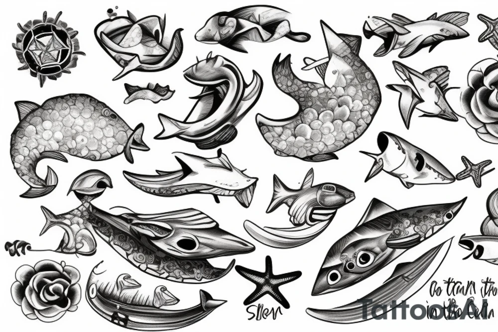 Ocean in the sky tattoo idea