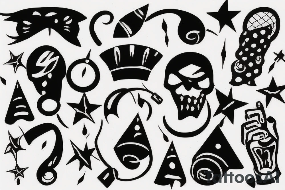 partying tattoo idea