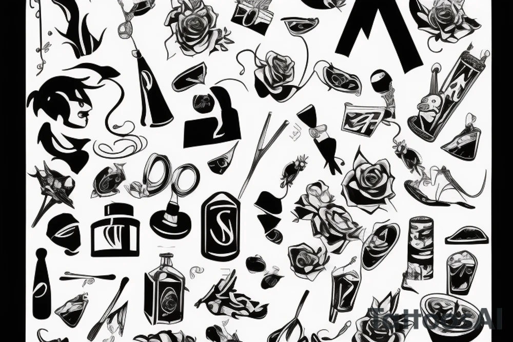 partying tattoo idea