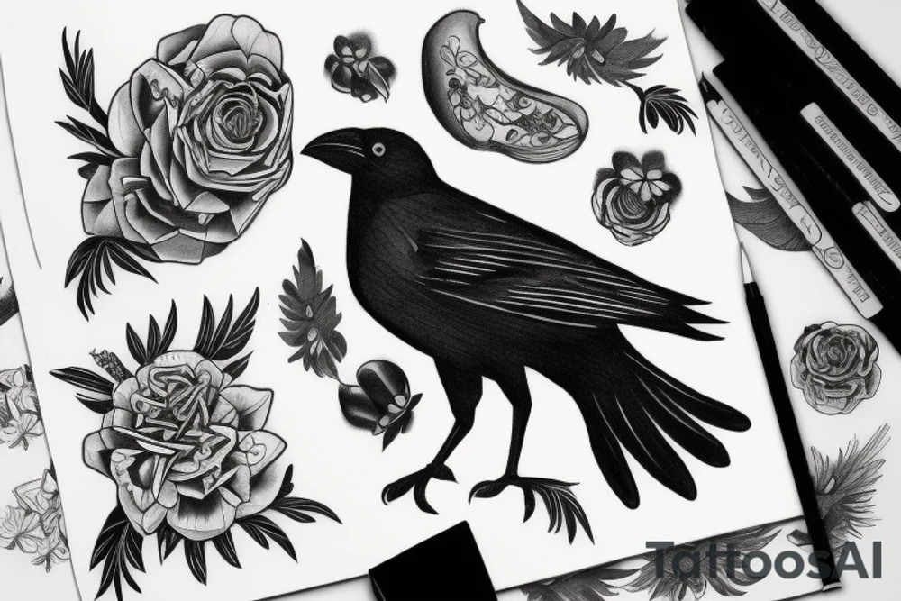 Crow tattoo idea