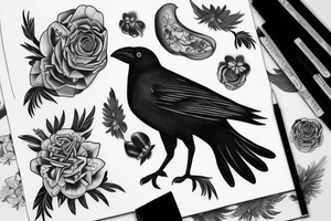 Crow tattoo idea