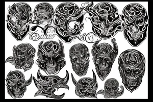 Devil mask tattoo idea