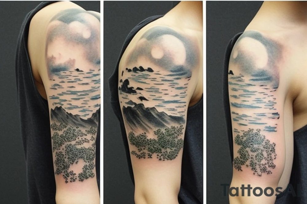 Japanese sleeve incense tattoo idea