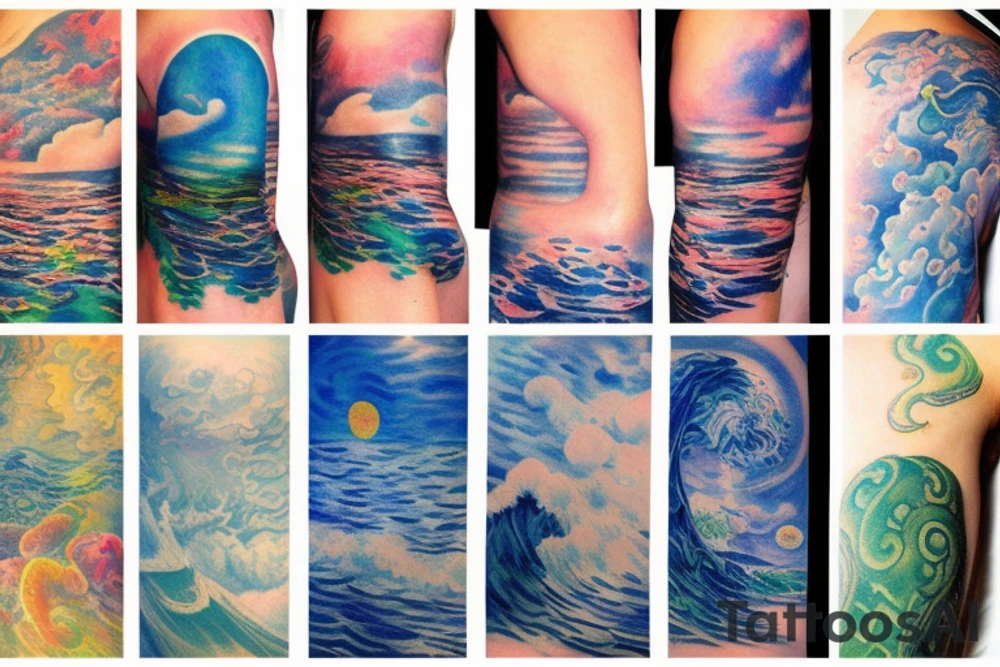 ocean sleeve tattoo idea