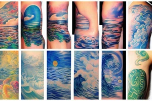 ocean sleeve tattoo idea