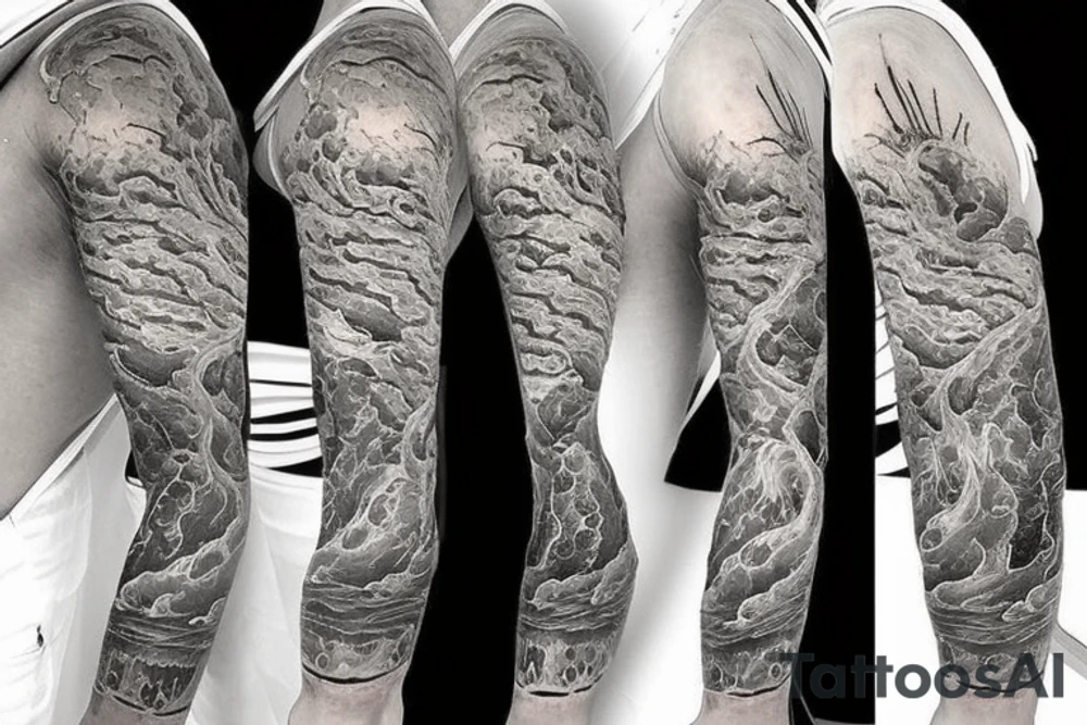 ocean sleeve tattoo idea