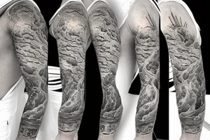 ocean sleeve tattoo idea