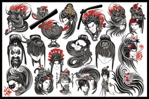 Samurai virgo tattoo idea