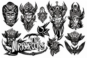 wording related to the warrior tattoo idea