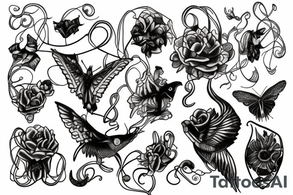 net with Silberpflanze tattoo idea