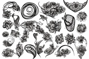 net with Silberpflanze tattoo idea
