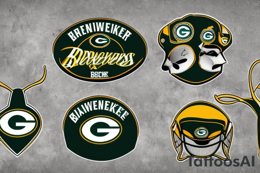 Green Bay Packers Milwaukee Bucks Milwaukee Brewers tattoo idea