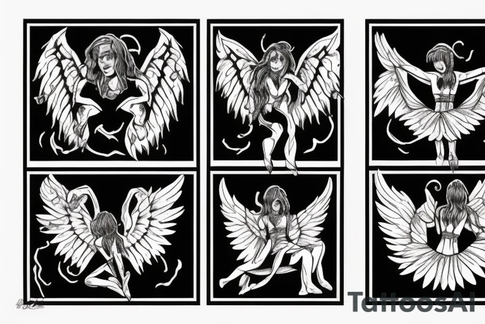 FALLING ANGEL FALLING FROM HELL tattoo idea