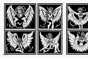 FALLING ANGEL FALLING FROM HELL tattoo idea