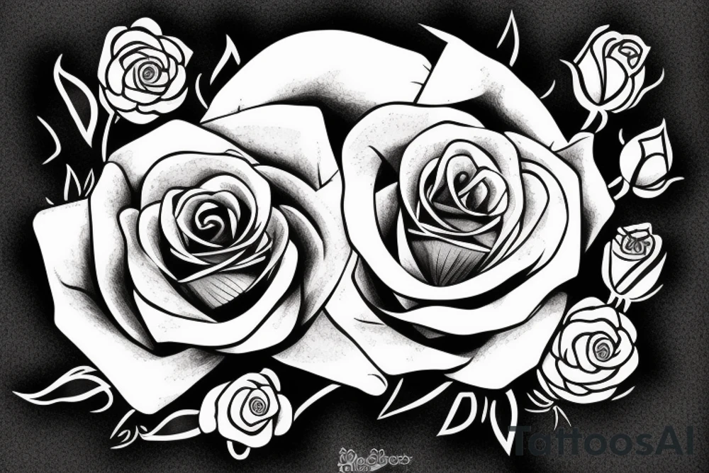 ROSE ON A SKULL tattoo idea