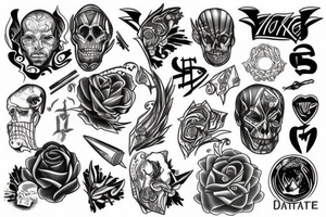 Combination of Andrew Tate's tattoo and the Rock's tattoo tattoo idea