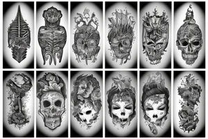 Spine with rods tattoo idea