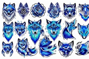 Water 
Knowledge 
Colour blue
Wise
Wolf
Law of attraction 
Energy tattoo idea