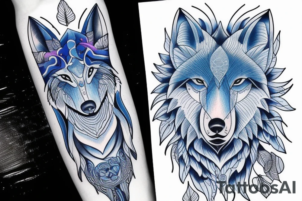 Water 
Knowledge 
Colour blue
Wise
Wolf
Law of attraction 
Energy tattoo idea