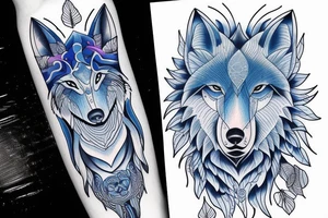 Water 
Knowledge 
Colour blue
Wise
Wolf
Law of attraction 
Energy tattoo idea