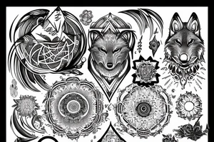 Water 
Knowledge 
Wise
Wolf
Law of attraction 
Energy tattoo idea
