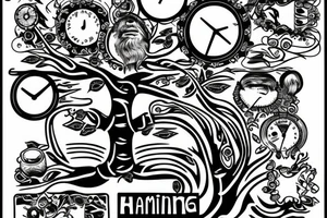 Thinking man on a family tree tattoo idea