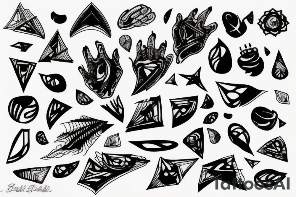 Falling tattoo idea