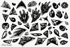 Falling tattoo idea