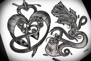 daga de plata de crónicas vampíricas atravesando un corazón. y con la frase "always and forever" escrita en algún sitio tattoo idea